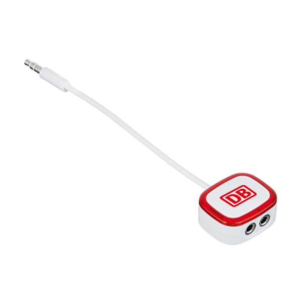 Audio Splitter mit rotem Farbring